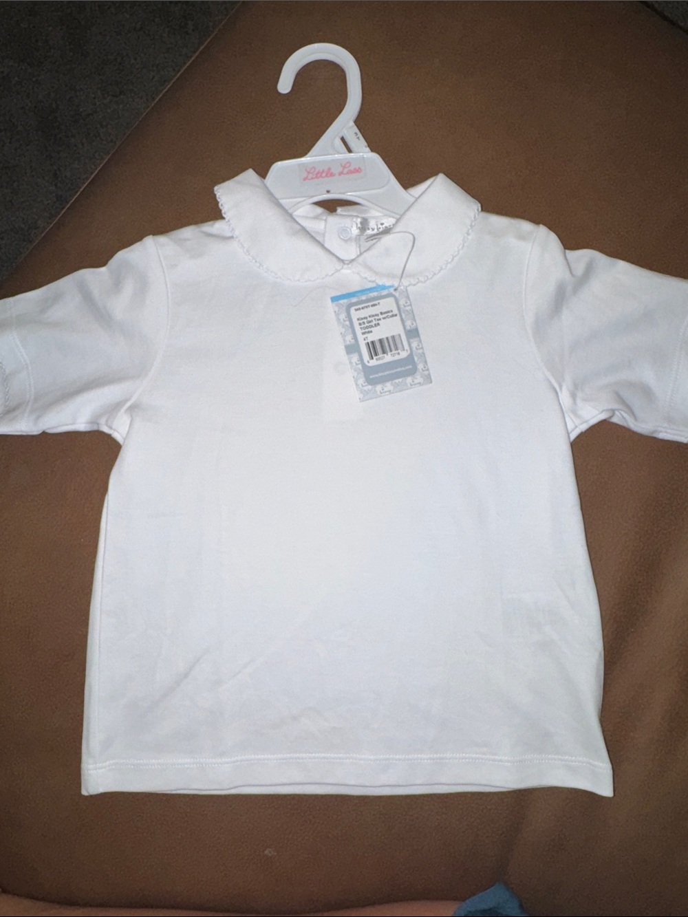 Girls White Peter Pan Collar Toddler Top size 4